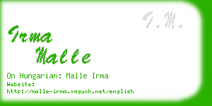 irma malle business card